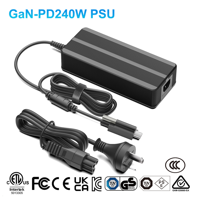 GaN USB-C PD240W Cargador Con Conector De Bloqueo