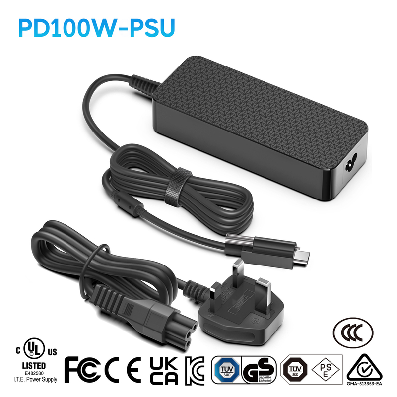 USB-C PD100W Cargador Con Conector De Bloqueo