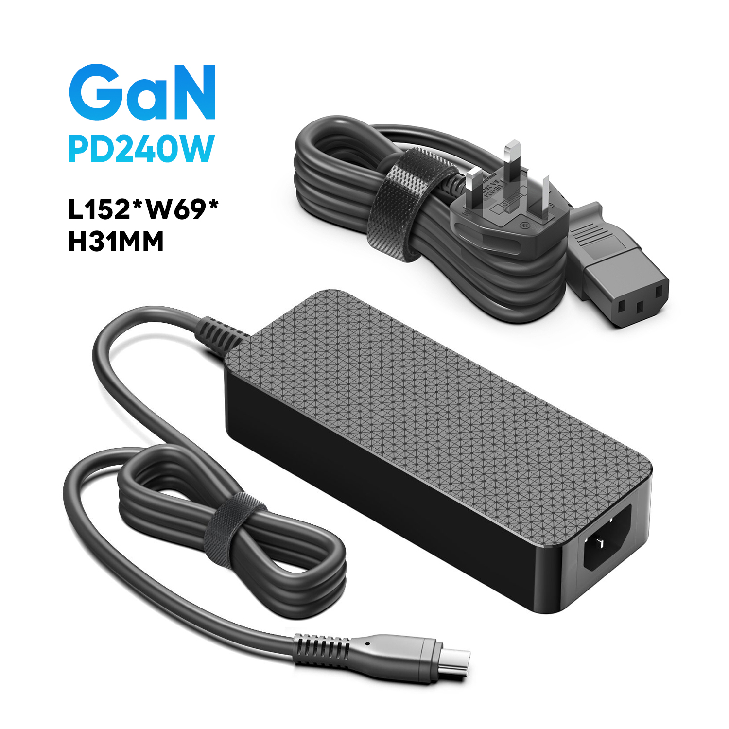 GaN 240W USB-C PD Cargador