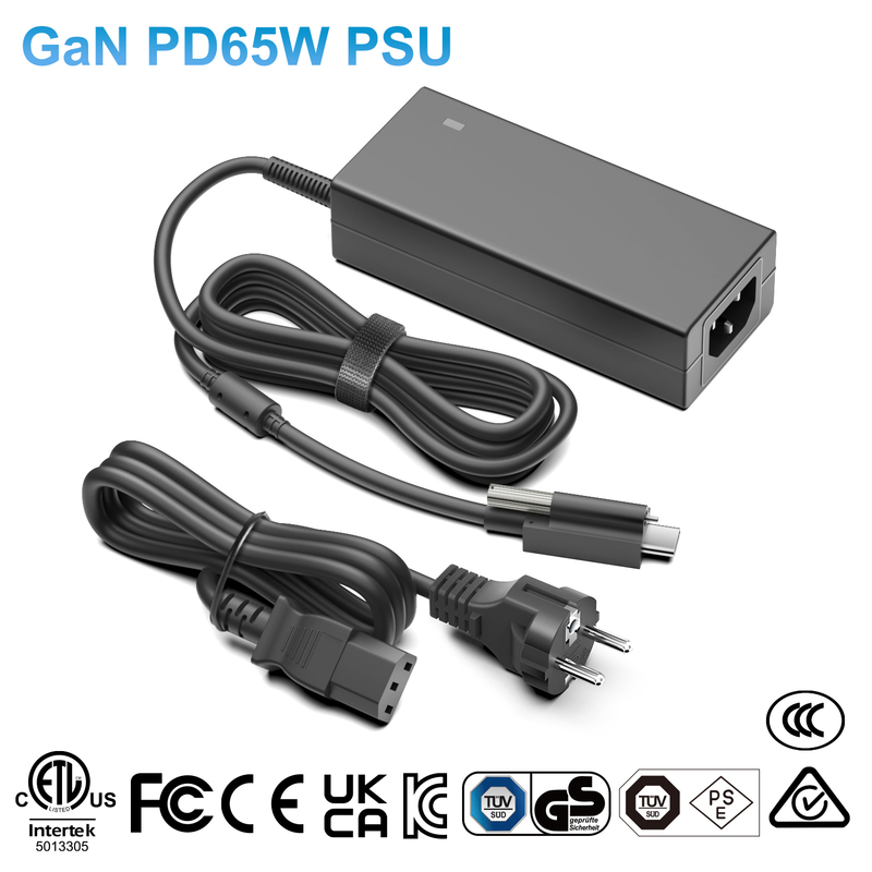 USB-C PD65W Cargador Con Conector De Bloqueo
