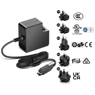 USB-C PD65W Cargador con Conector de Bloqueo Intercambiable Plug