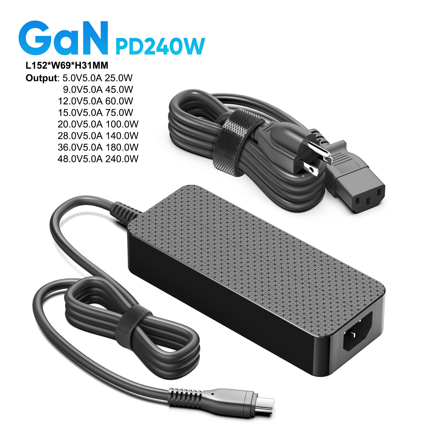 GaN 240W PD USB C Cargador de Medical